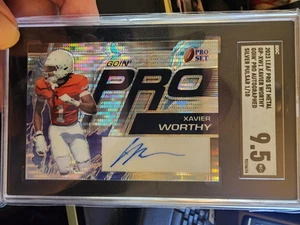 2023 Leaf Pro Set Metal Xavier Worthy Goin' Pro RC Auto 1/10 # Match SGC 9.5 - Picture 1 of 4
