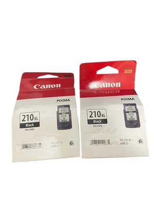 2 Pack Genuine OEM Canon PG-210XL Pixma Black Ink Cartridge - 210 XL - Image 1 of 3