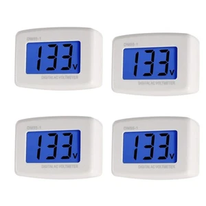 Plug in Volt Meter, 4pcs Flat US Plug AC 80-300V LCD Digital Voltmeter Voltag... - Picture 1 of 8