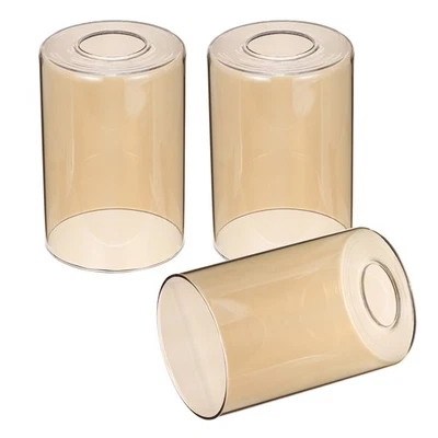 Repuesto de pantallas de vidrio ámbar transparente de 6 x 4 pulgadas, pantalla de vidrio cilíndrico de 3 piezas Foto 1 de 4