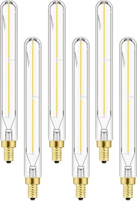 E12 Led Long Bulb,7.3Inch Long Tubular Light Bulbs,T6 B11 Warm White - 4W - Image 1 of 4