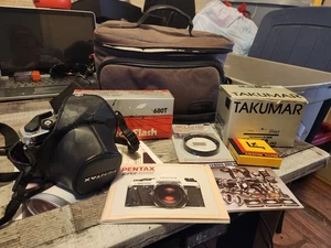 Pentax Super Program SLR 35mm Film Camera w/ 2 lenses,flash & 2 filters - Picture 1 of 12