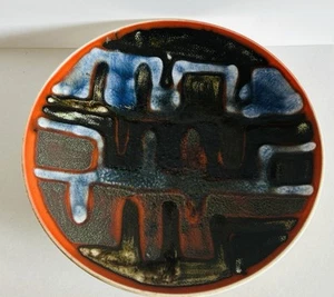 Plato Cerámico Naranja Delphis Mediados de Siglo Poole Pottery Años 60 Nº 3 Firmado - Imagen 1 de 13