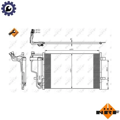 CONDENSER AIR CONDITIONING 35922 FOR MAZDA L3Y7 2.3L R2AA 2.2L Z683/Z682 1.6L 3 - Image 1 of 4