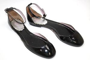 RED VALENTINO women shoes sz 6.5 Europe 37 black leather S9063 - Picture 1 of 4