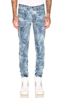 Pantalones de mezclilla ajustados Fear of God con ribete lavado ácido índigo talla 30 ropa de calle/diseñador Foto 1 de 4