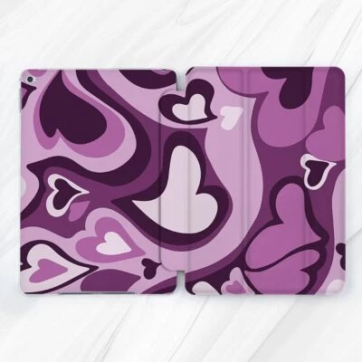 Purple Mixed Heart Cute Girly Case For iPad 10.2 Air 3 4 5 Pro 9.7 11 12.9 Mini - Image 1 of 4