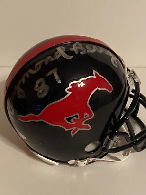 RAYMOND BERRY Signed SMU AUTOGRAPHED MINI HELMET PSA/DNA HOF - Image 1 of 4