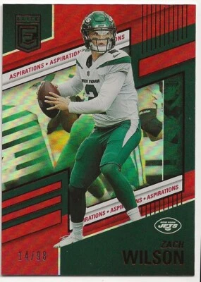 2022 Donruss Elite Red Zach Wilson 14/98 Aspirations #5 - Image 1 of 2