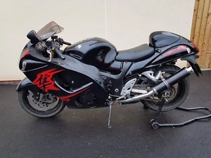 GSX1300R Hayabusa Exhausts 2008-2019 SP Engineering Satin Black Round Moto GP XL - Picture 1 of 11
