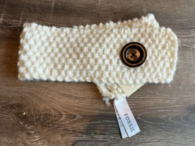 Fossil Whisper White Crocheted Single Large Button Neck Warmer Women's Size OS. - Image 1 of 4