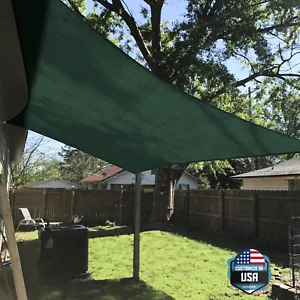 Sun Shade Sail Canopy Rectangle Green UV Block Sunshade Backyard Deck Outdoor - Picture 1 of 9