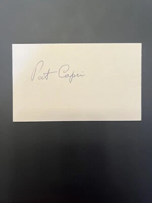 Pat Capri Signed Index Card 3x5 Boston Braves PSA/DNA  - Image 1 of 2
