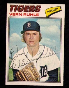 1977 OPC O-Pee-Chee #212 Vern Ruhle SIGNED HANDSIGNIERT Detroit Tigers - Bild 1 von 2