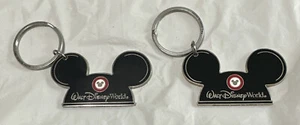 2 Walt Disney World Mickey Mouse Ears Metal Keychains “Mommy” “Daddy” - Picture 1 of 19