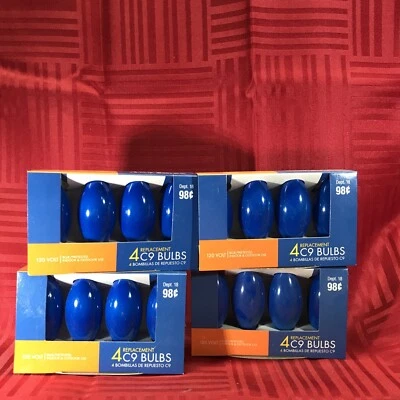 LOT 4 Light Keeper Pro 4 C9 Replacement Bulbs 120v 7w 60hz AC - 16 Blue  Bulbs - Image 1 of 4