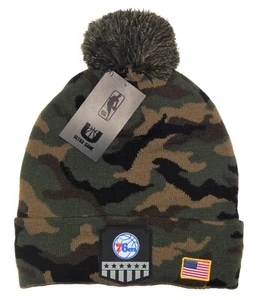 PHILADELPHIA 76ers Men's Camo Fleece-Lined Hat Cuffed Knit Winter Pom Beanie $30 - Bild 1 von 1