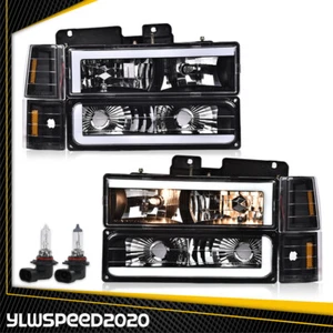 Fit For 1994-1998 C10 C/K Silverado LED DRL Headlight +Bumper Corner Lamp - Picture 1 of 10