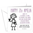 PERSONALISED Funny, cute, sarcastic, comedy, banter, FUNNY 21st BIRTHDAY CARD