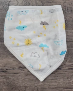 New! Baby Girl Boy Gymboree Stormy Muslin Bandana Bib - Picture 1 of 2
