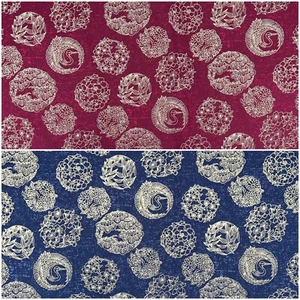 100% Cotton Medallions Japanese Foil Oriental Craft Sew Dress Furnishing Fabric - Picture 1 of 13