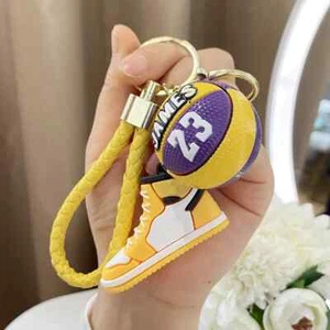 James 23 Keychain - Basketball Shoe with Ball - Picture 1 of 3