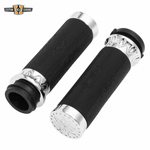 Empuñaduras de manillar de 1"" TBW ranura ranura aptas para Harley 2008-up acelerador de cable - Imagen 1 de 5