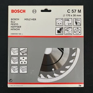 Bosch C57M 170mm x 30mm 24T TCT Circular Saw Blade Wood, Board, PVC. Made in USA - Picture 1 of 1