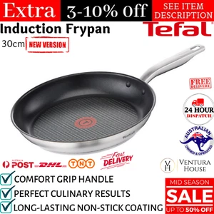 Tefal Virtuoso 30cm Induction/Gas Frypan Stainless Steel Non Stick Frying Pan AU - Picture 1 of 12