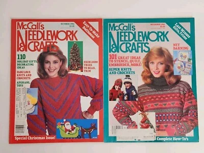 McCall's Needlework & Crafts Magazine Xmas Vtg 80s 1984 Lot Dec Oct FREE SHIP - Image 1 of 4