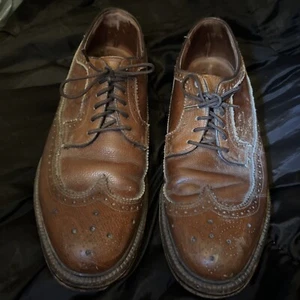 Vtg Bostonian Crown Windsor Men’s Wingtip Oxford Dress Shoes Hand Lasted 10 DB - Picture 1 of 22