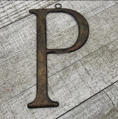 Antique Gold Metal “ P” Letter - Image 1 of 2