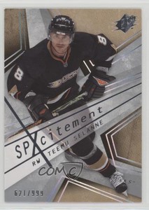 2008-09 SPx SPXcitement /999 Teemu Selanne #X63 HOF