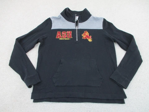 Arizona State Sun Devils Sweater Women Small Black Football Sweatshirt Ladies Cover