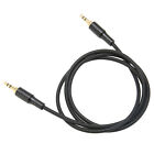 (Black)3.5mm Aux Cable 24K Gold Plated Plug Nylon Woven Sheath 3.3ft 3.5mm Male