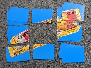 1974 Topps Wacky Packages 7th Series 7 Boozo Puzzle Checklist 8 Card Set