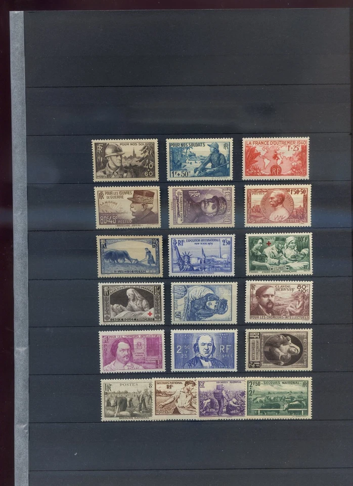 210624 ANNEE  1940 COMPLETE TOUS LES TIMBRES SONT LUXES** GOMME ORIGINALE - Photo 1/1