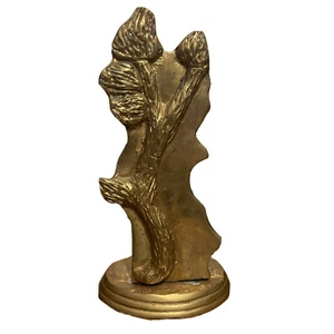 "Estatuilla de pared y árbol de latón vintage pisapapeles figurativa 7,5""" - Imagen 1 de 9