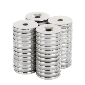 N50 25*5mm Super Strong Magnet with Hole Rare Earth Neodymium Magnets Round - Picture 1 of 12