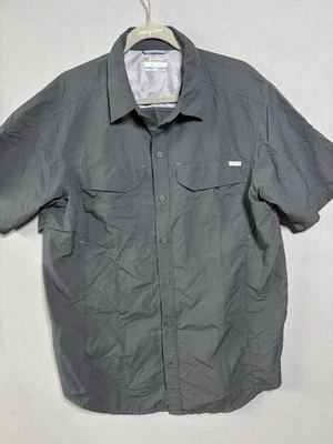 Real Tree Button Down Mens Large Black Vented Short Sleeve Fishing Light Weight - Image 1 of 4