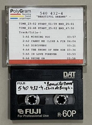 Chris de Burgh - Beautiful Dreams DAT Production Master Digital Audio Tape - Image 1 of 2