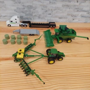 John Deere Ertl Diecast Vehicles Tractor Semi Truck Farm Equipment Hay Toy Lot - Picture 1 of 20