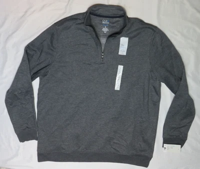 CROFT & BARROW MENS XL GRAY HEATHER 1/4 ZIP EXTRA SOFT FLEECE PULLOVER NEW NWT - Image 1 of 4