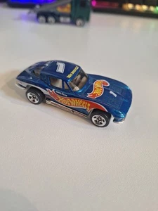 Vintage Hot Wheels 63 Corvette blue Mattel 1979 Malaysia car toy #1 automobile - Picture 1 of 5