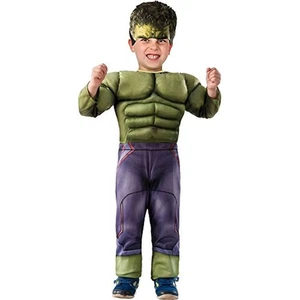 Hulk Padded Muscle Chest Jumpsuit Headpiece Costume Toddler 2-4 Ages 1-2 years - Picture 1 of 9
