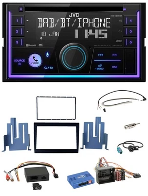 JVC Lenkrad USB 2DIN DAB Bluetooth CD Autoradio für Porsche Boxster aktiv 09-12 - Bild 1 von 4