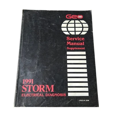 Geo Storm 1991 manual de servicio de diagnóstico eléctrico suplemento OEM GM Shop Book Foto 1 de 4