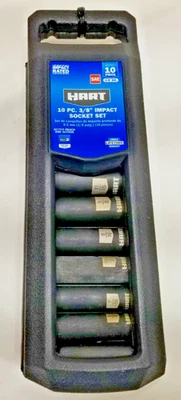 HART BRAND 3/8" DRIVE DEEP WELL 10-PIECE IMPACT SOCKET SET NEW #187 - Image 1 of 3