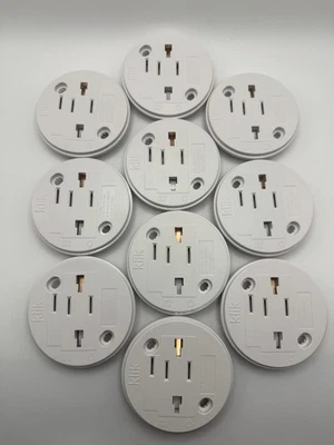10 x Hager Klik S64AX 6 Amp 4 Pin Round Socket Outlet White - Brand New - No Box