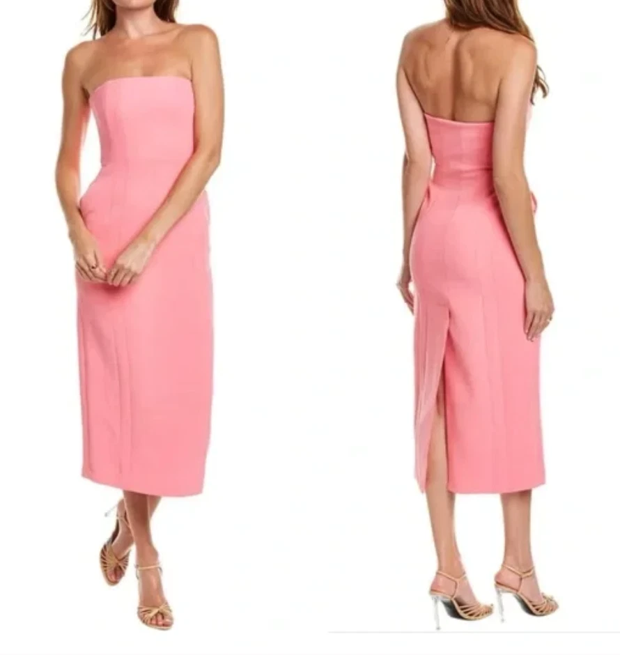 A.L.C. Vestido midi sin tirantes Elizabeth rosa pomelo 8 nuevo con etiquetas $550 Foto 1 de 1